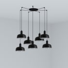 Faro - Tatawin S 7L Lampe suspension noire Light Source: E27 15W 50/60Hz IP20 Classe:I