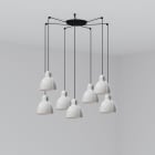 Faro - Venice 7L Lampe suspension blanche Light Source: E27 15W 50/60Hz IP20 Classe:I