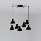 Faro - Venice 7L Lampe suspension noire Light Source: E27 15W 50/60Hz IP20 Classe:I  CR