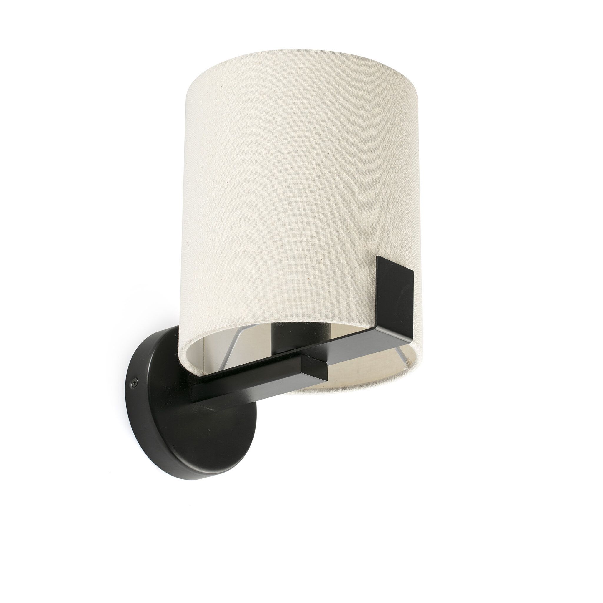 Faro - Nila Lampe applique noire et blanc cassé