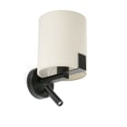 Faro - Nila Lampe applique noire et blanc cassé avec lecteur