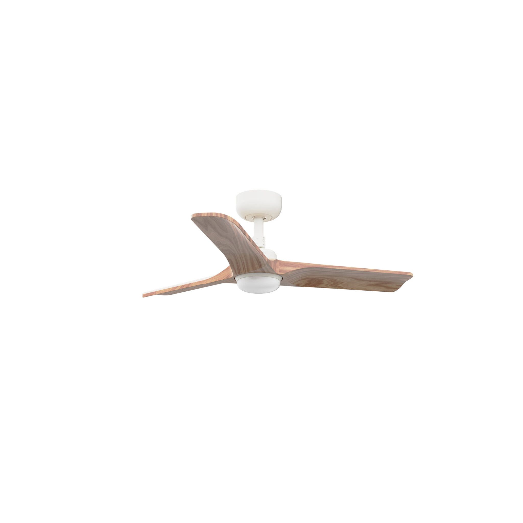 Faro - Heywood S led Ventilateur blanc/bois foncé DC smart