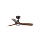 Faro - Heywood S led Ventilateur blanc/bois foncé DC