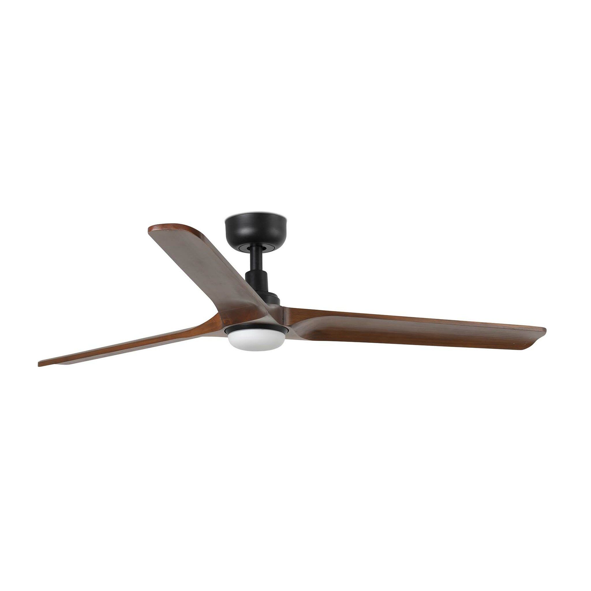 Faro - Heywood L led Ventilateur noir/bois foncé DC