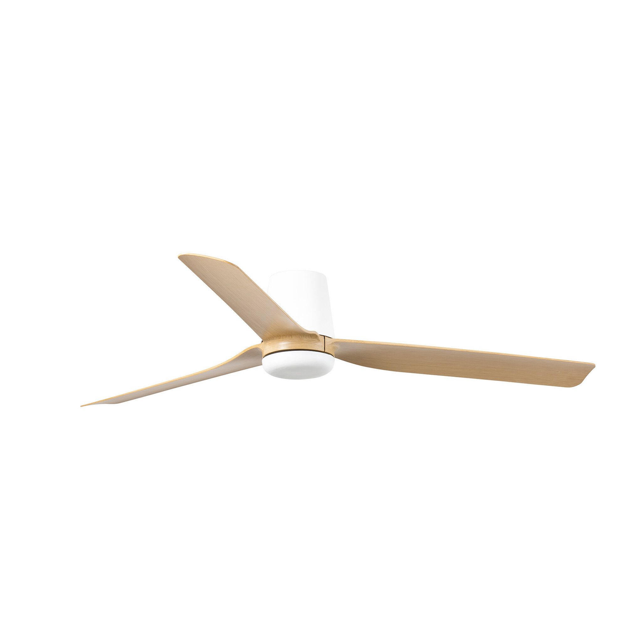 Faro - Punt Tub M Ventilateur blanc/bois clair DC