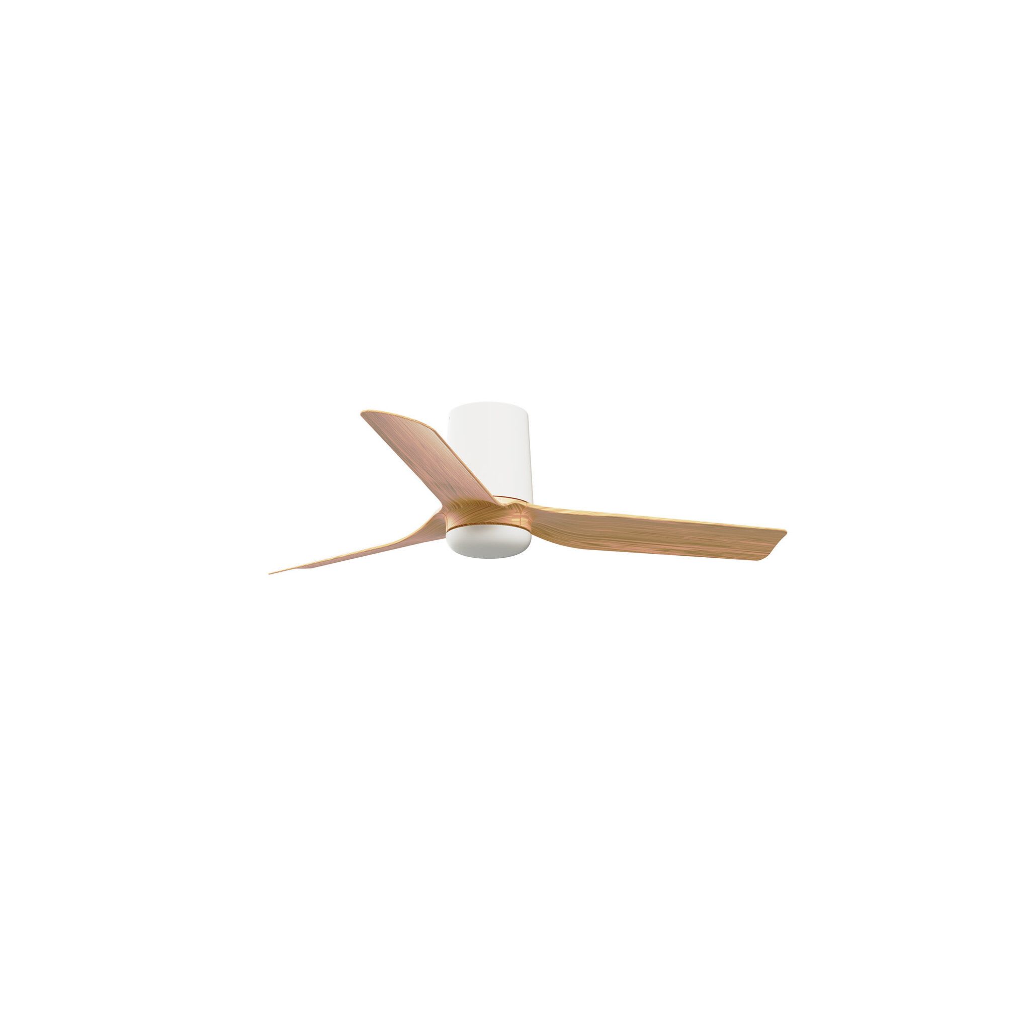 Faro - Mini Punt S Ventilateur blanc/bois clair DC