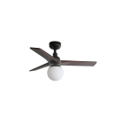 Faro - Klim S Ventilateur noir/noyer DC E27