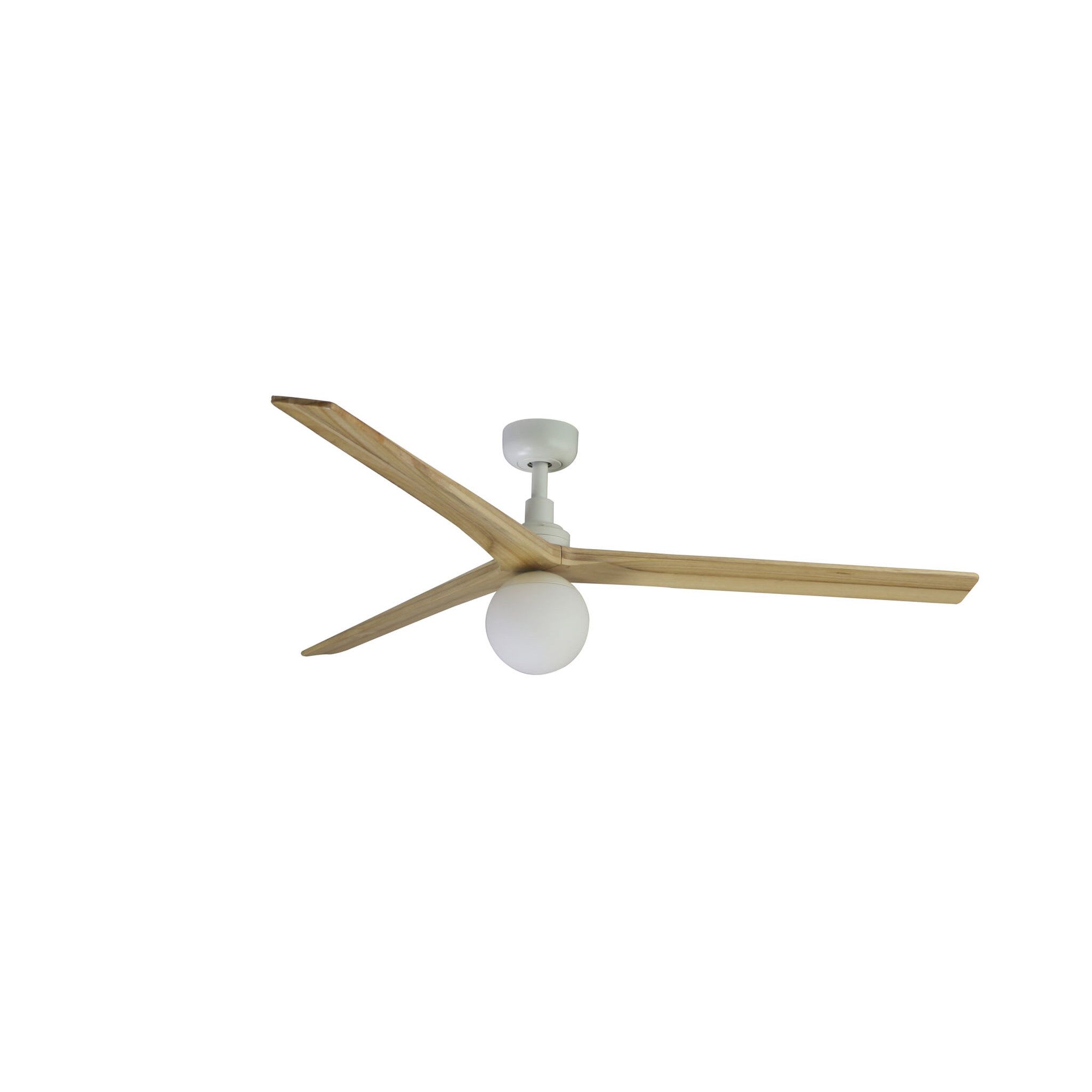Faro - Klim L Ventilateur blanc/bois chêne DC E27