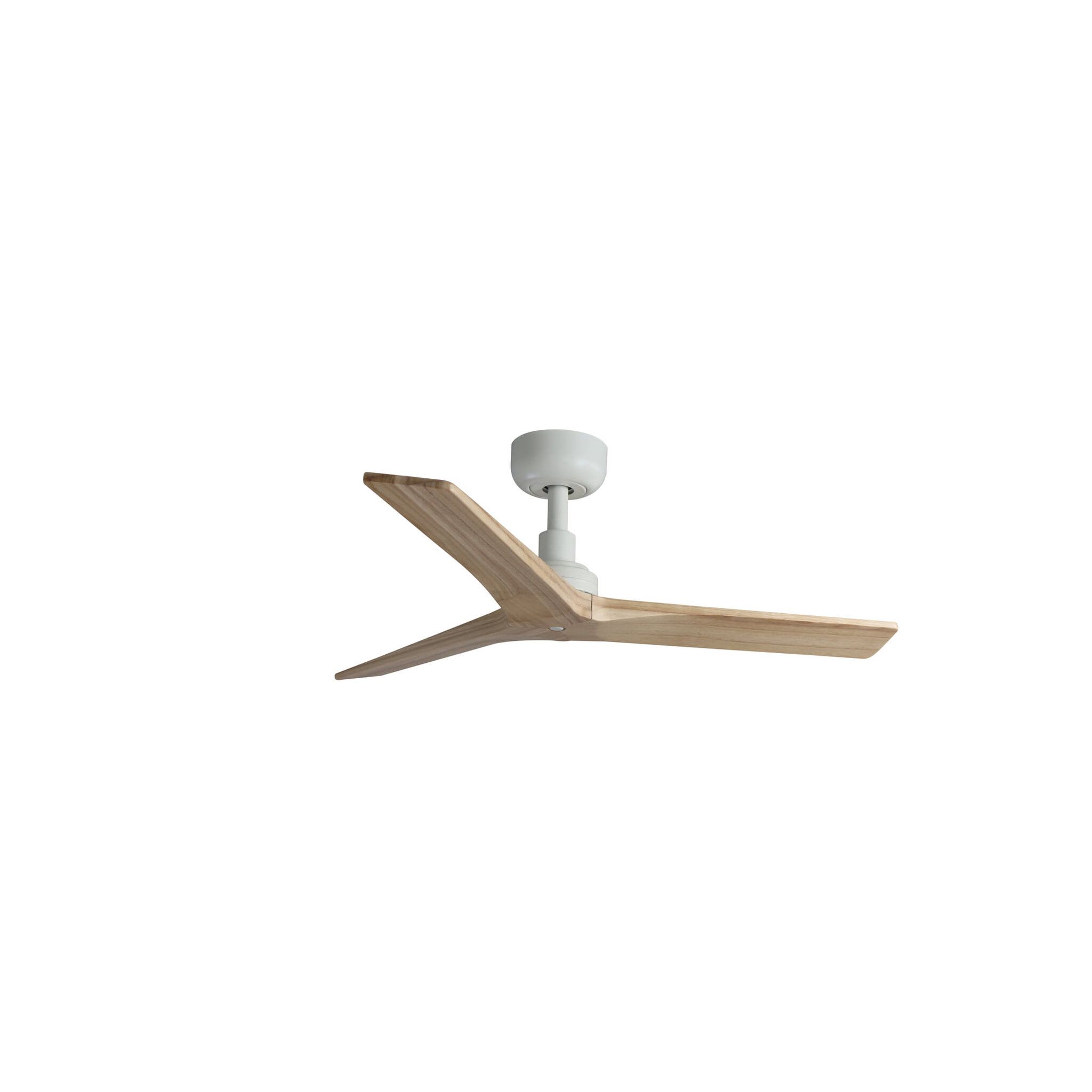Faro - Klim S Ventilateur blanc/bois chêne DC smart