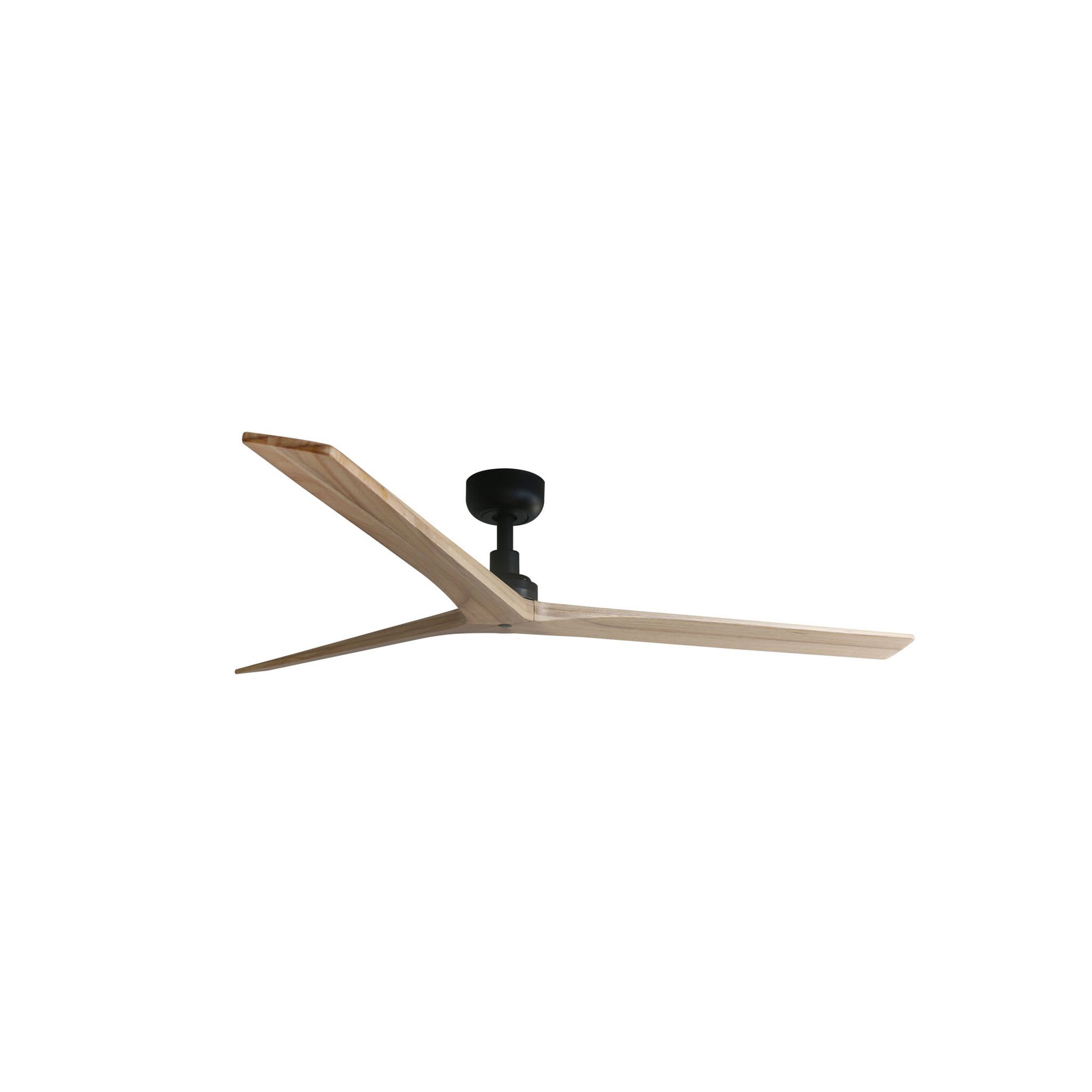 Faro - Klim L Ventilateur noir/bois chêne DC smart