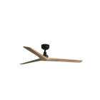 Faro - Klim M Ventilateur noir/bois chêne DC smart