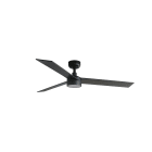 Faro - Rudder L LED Ventilateur noir/noyer smart