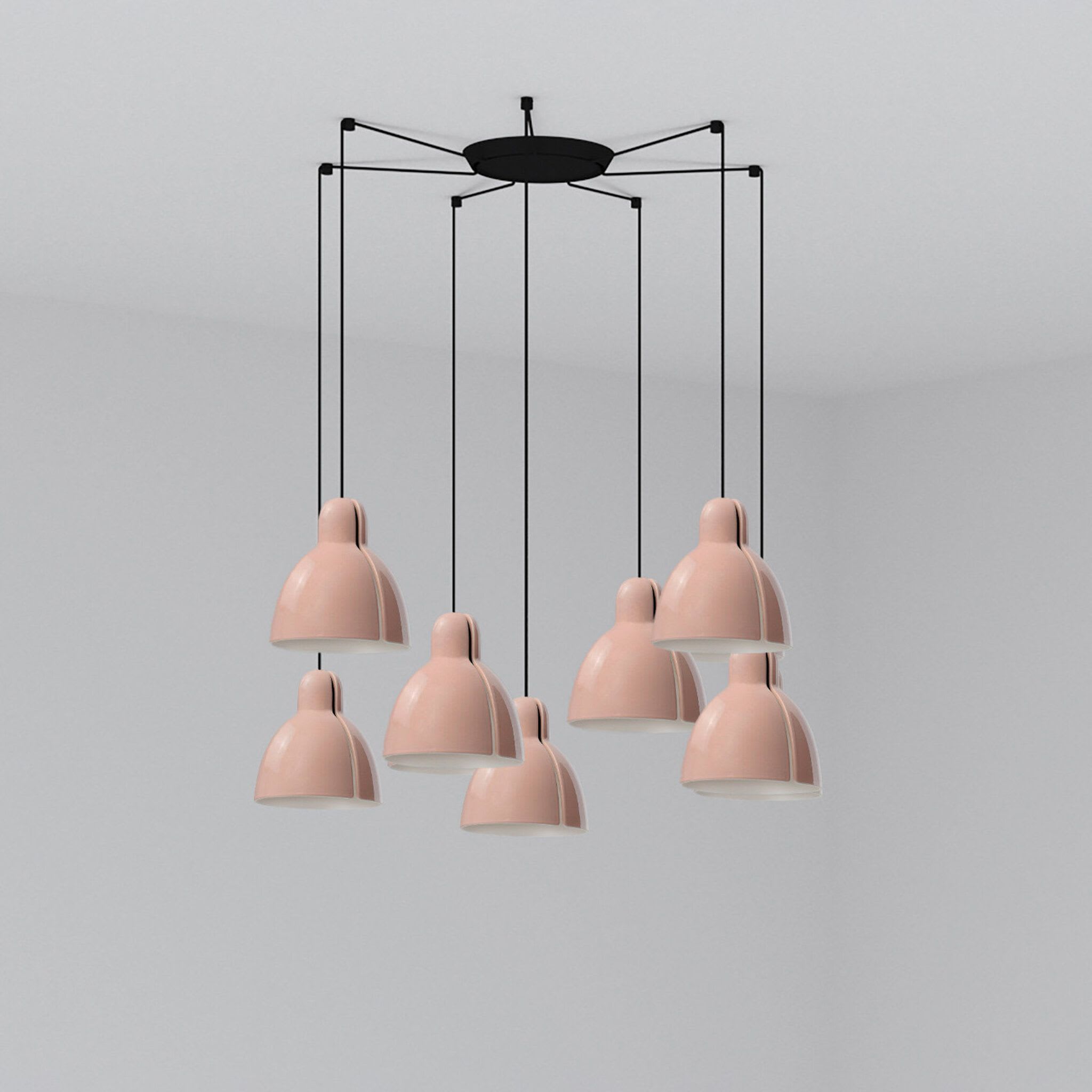 Faro - Venice 200 7L Lampe suspension rose