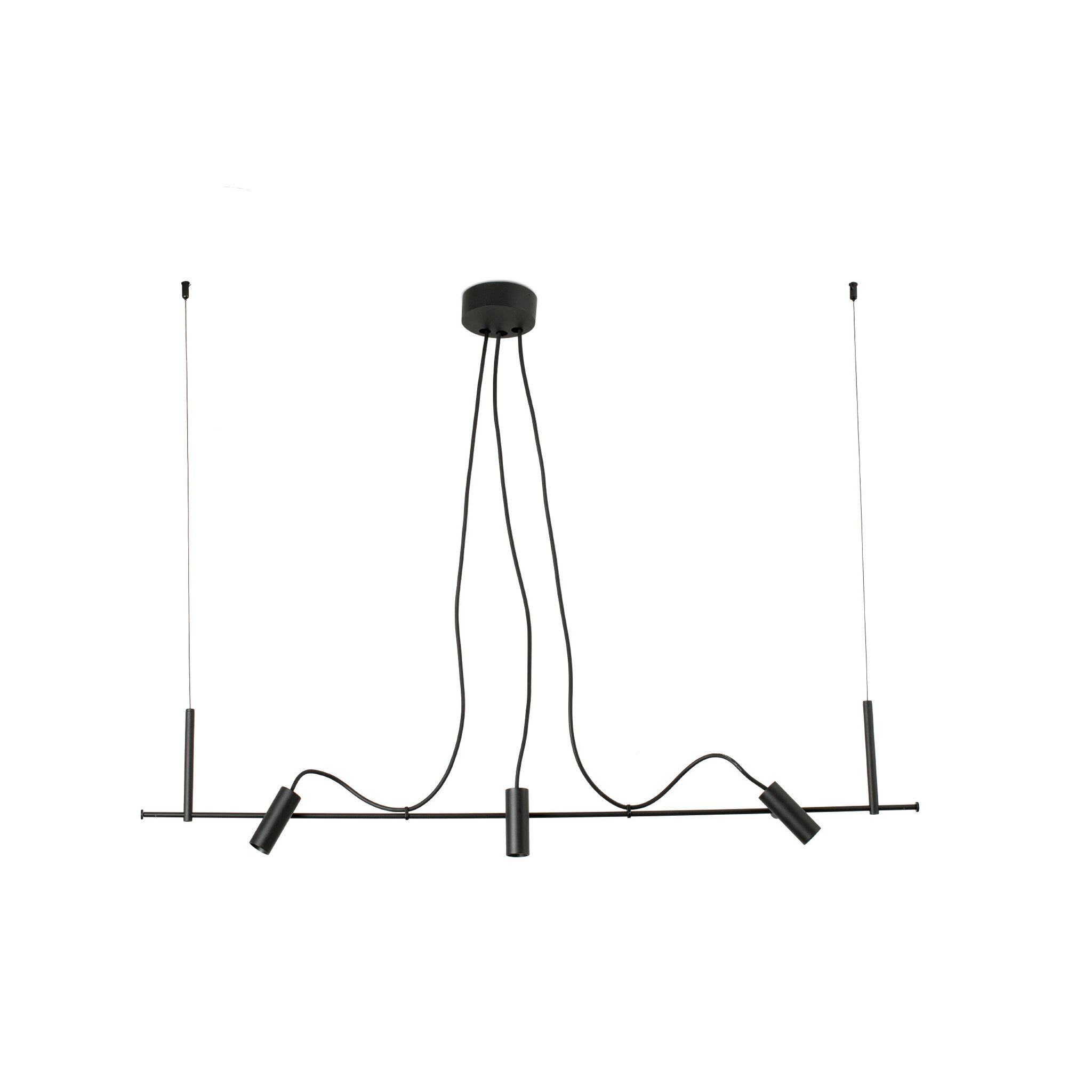 Faro - Clap Suspensionl linéaire noire 3x6W 3000K 38º