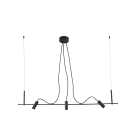 Faro - Clap Suspensionl linéaire noire 3x6W 3000K 38º