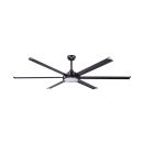 Faro - ROTTERDAM 20 XL LED, ventilateur de plafond noir, idéal pour les grands espaces.