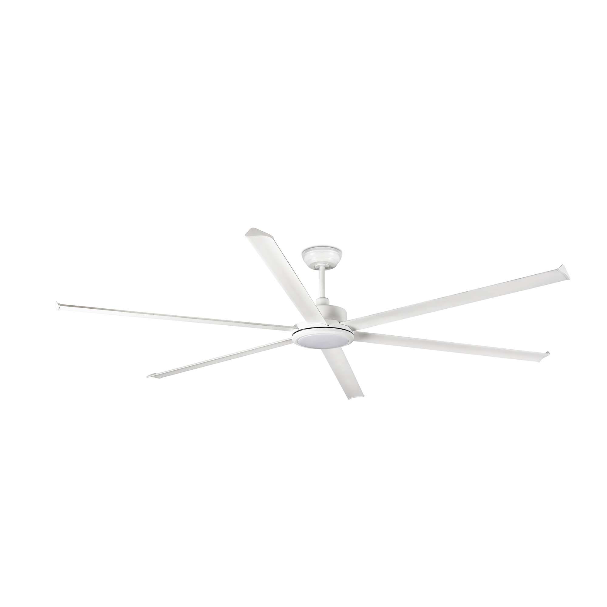 Faro - ROTTERDAM 25 XXL LED, ventilateur de plafond blanc, idéal pour les grands espace