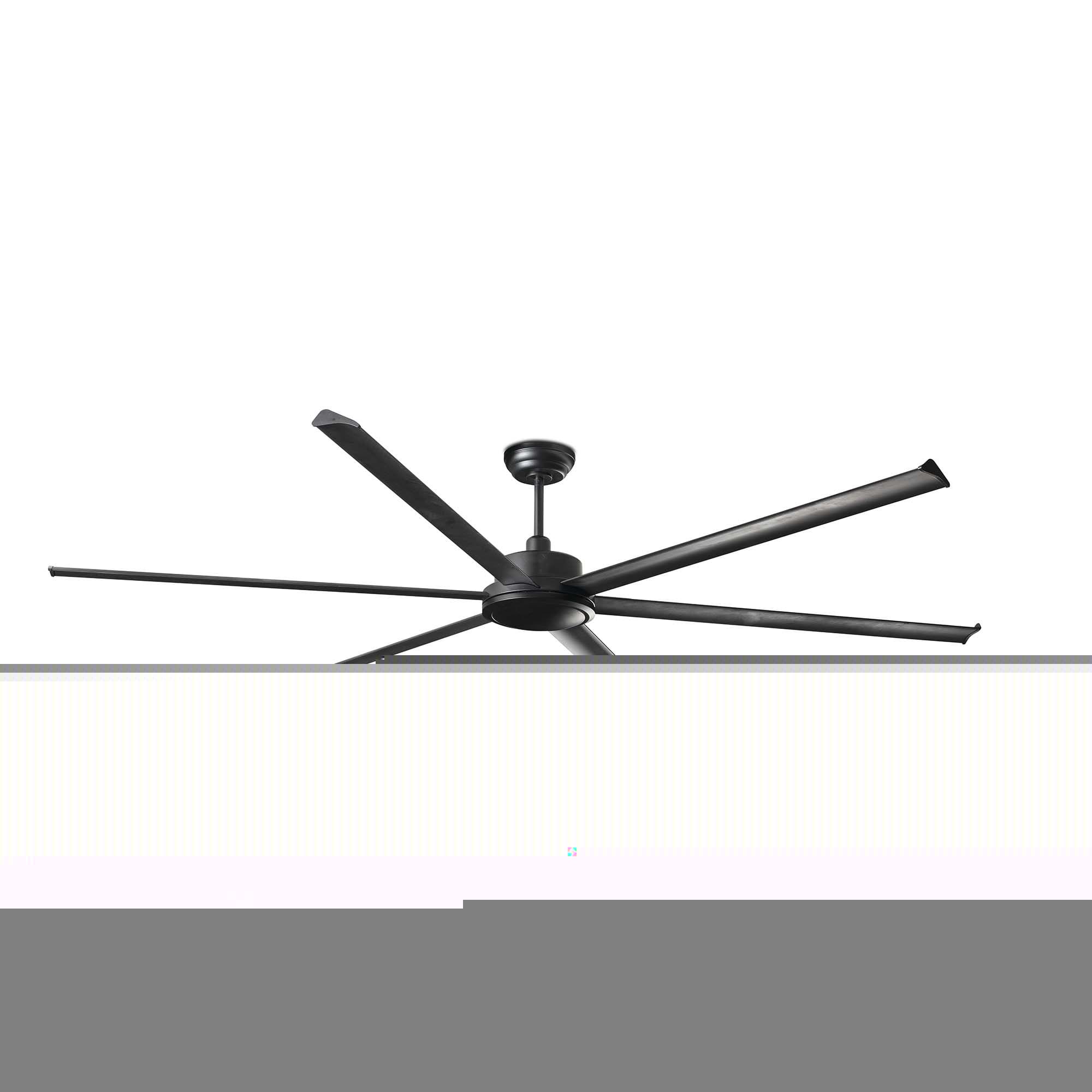 Faro - ROTTERDAM 25 XXL, ventilateur de plafond noir, idéal pour les grands espaces.