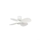 Faro - KLOVER de Faro Lab, petit ventilateur de plafond blanc moderne avec éclairage.