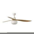 Faro - OUTWOOD : ventilateur extérieur marron avec éclairage, IP44, par Faro Lab