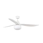Faro - OUTWOOD L : ventilateur extérieur, blanc IP44, avec Kit de lumière conçu par Far
