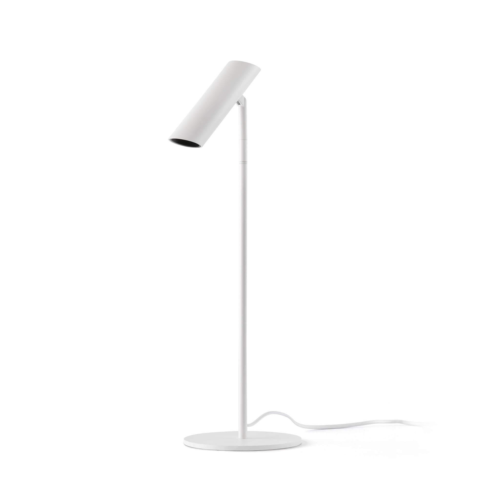 Faro - LEO, lampe à poser blanche moderne pour un éclairage d'accentuation élégant.