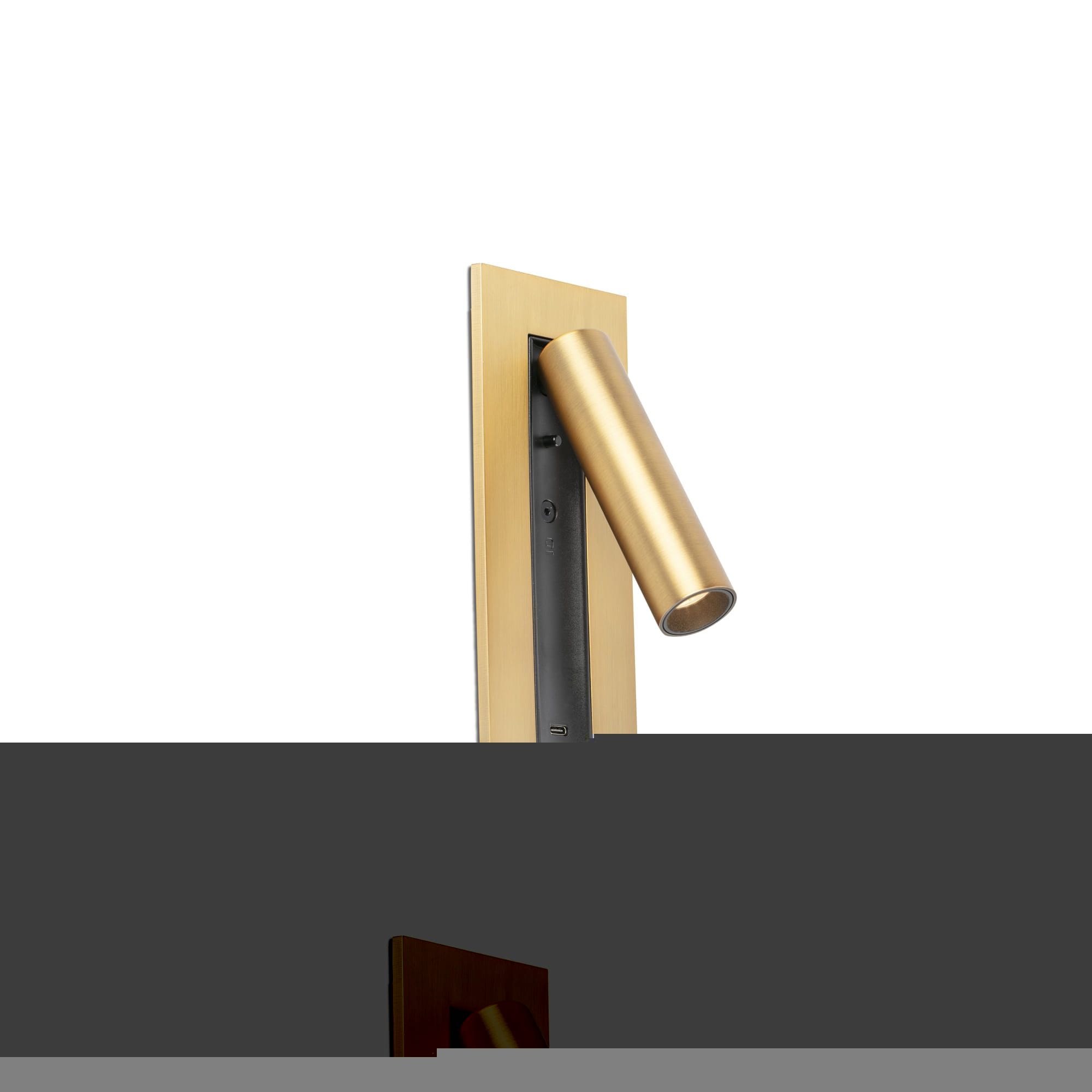 Faro - GABO lecteur, applique murale USB en bronze alliant design et fonctionnalité.