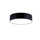 Faro - ARIS, plafonnier noir 20W au design minimaliste, offre un éclairage chaleureux.