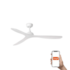 Faro - Ventilateur de plafond GOTLAND, design minimaliste, 3 lames blanches, Smart Tuya