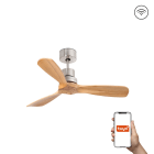 Faro - Ventilateur plafond MINI LANTAU S, design moderne, 3 pales en bois FSC