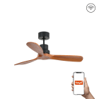 Faro - Ventilateur plafond MINI LANTAU S, design moderne, 3 pales en bois FSC