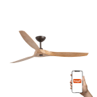 Faro - Ventilateur de plafond moderne MOREA avec pales en érable, système Smart Tuya