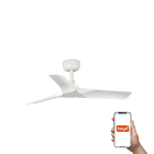 Faro - Ventilateur HEY S blanc avec 3 pales, design Faro Lab, système Smart Tuya intégr