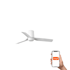 Faro - Ventilateur de plafond moderne MINI PUNT TUB S, blanc, 3 lames, sans tige