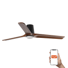 Faro - Ventilateur plafond en bois FSC avec éclairage LED 10W, version noire