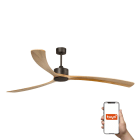 Faro - Ventilateur KAUAI XXL marron, 3 lames, grand format, Smart Tuya intégré