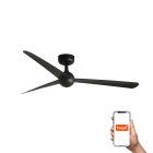 Faro - Ventilateur plafond SFERA M noir, 3 lames, design minimaliste, Smart Tuya