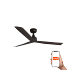 Faro - Ventilateur plafond MARINE marron, 3 pales, IP44, design minimaliste