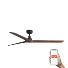 Faro - Ventilateur de plafond KLIM L, design stylisé, compact, noir, 3 pales FSC