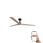 Faro - Ventilateur de plafond KLIM L, design stylisé, compact, noir, 3 pales FSC