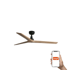 Faro - Ventilateur de plafond KLIM M, design stylisé, compact, noir, 3 pales FSC