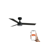 Faro - Ventilateur de plafond Smart CRUISER S noir avec éclairage LED dimmable 18W