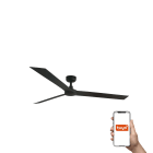 Faro - Ventilateur de plafond CRUISER XL noir, 3 lames, design moderne, Smart Tuya