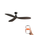 Faro - Ventilateur de plafond PALMA pour extérieur, marron, IP44