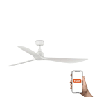 Faro - Ventilateur de plafond blanc IP44, adapté à l?extérieur, résistant aux UV.