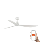 Faro - Ventilateur de plafond blanc IP44, adapté à l?extérieur, résistant aux UV.