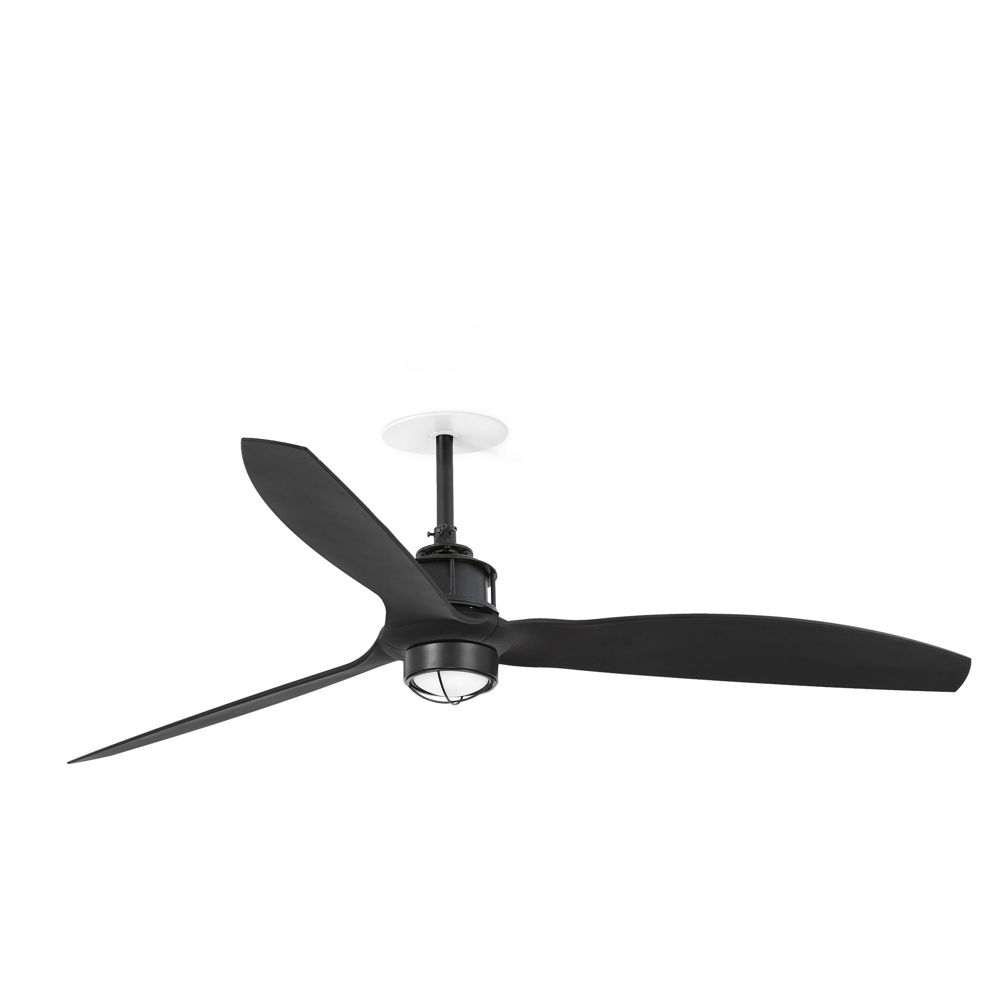 Faro - Just Ventilateur de plafond M encastrable Ø1280 noir 3 pâles 3000K