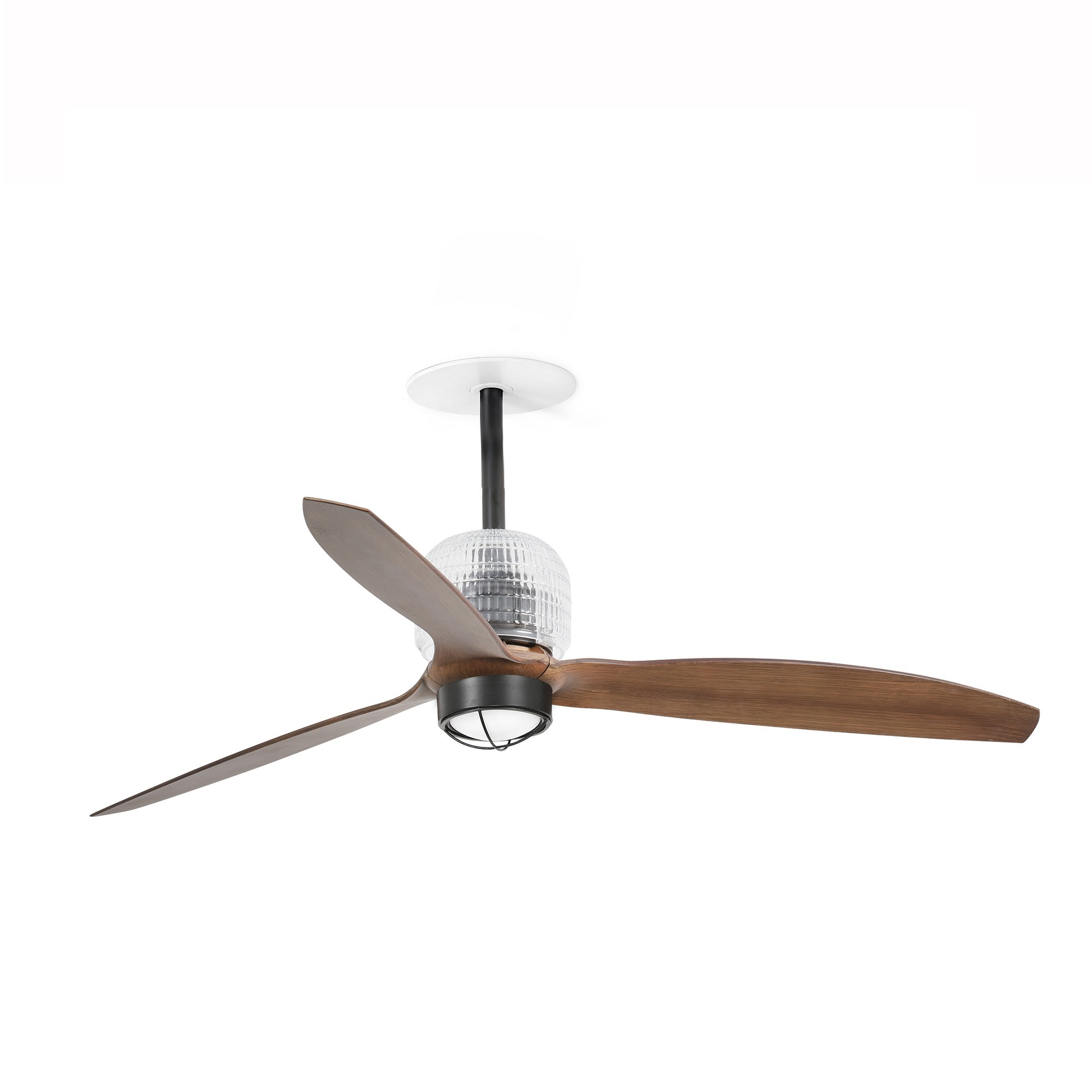 Faro - Deco Ventilateur de plafond encastrable Ø1280 noir 3 pâles Nog 3000K