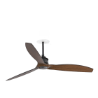 Faro - Just Ventilateur de plafond M encastrable Ø1280 noir 3 pâles Nogal