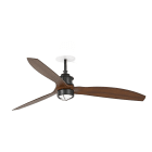 Faro - Just Ventilateur de plafond M encastrable Ø1280 noir 3 pâles Nog 3000K